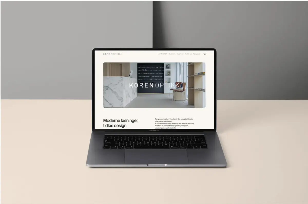 Koren Optikk – nettside